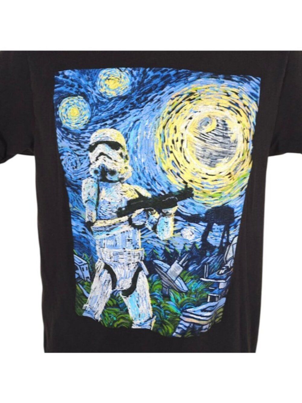 Star Wars T Shirt Mens Size Small Black Stormtrooper Vincent Van Gogh Art Tee